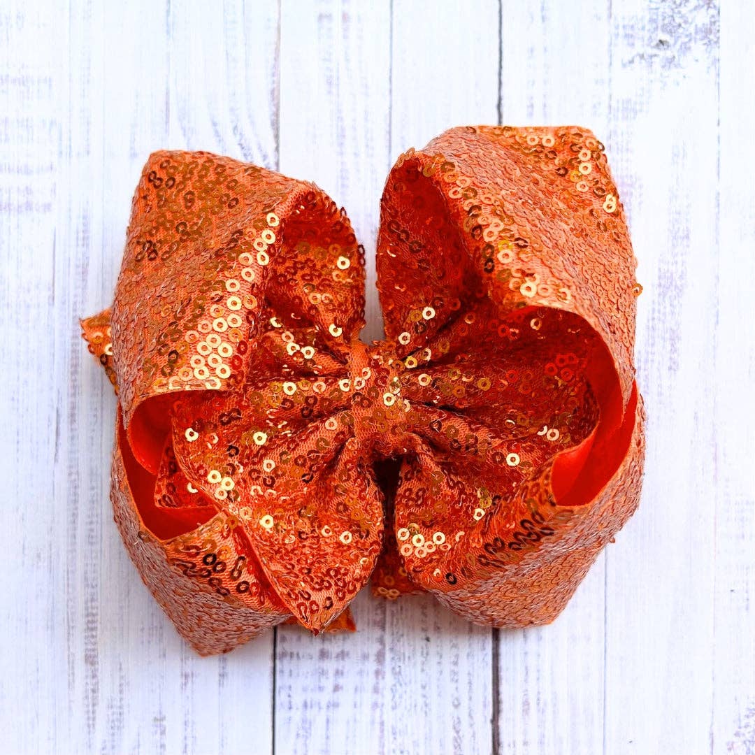 Red Sequin Hair Bow