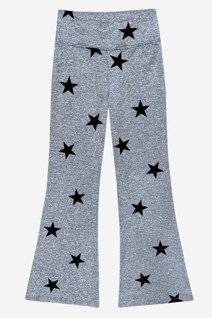 Steel Black Stars Simply Soft Luxe Flare Legging