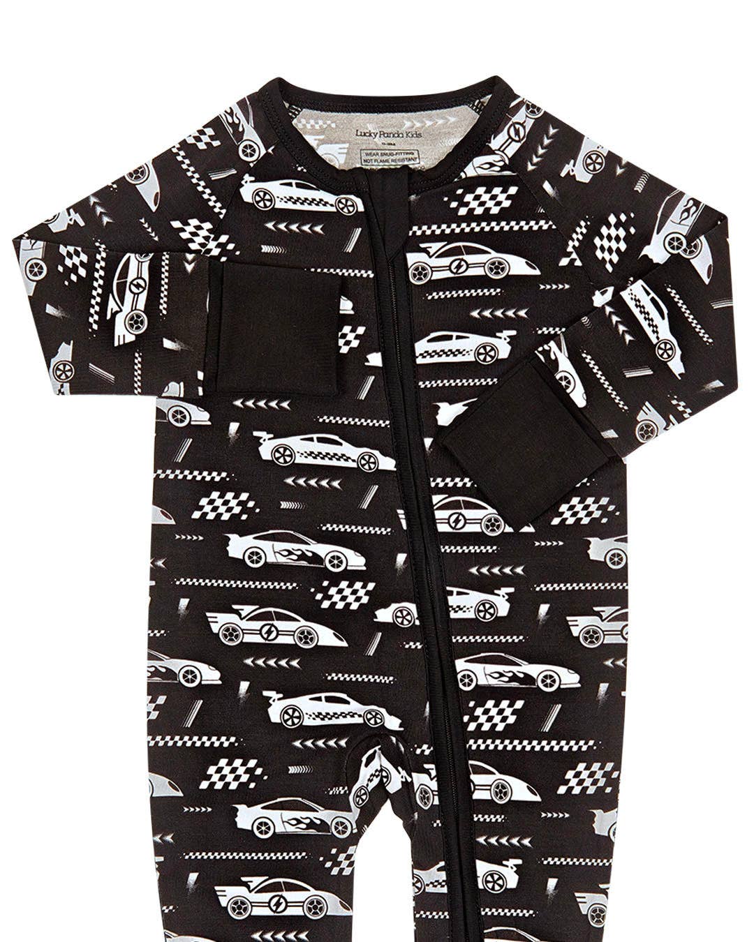 Race Cars Bamboo Zip Romper
