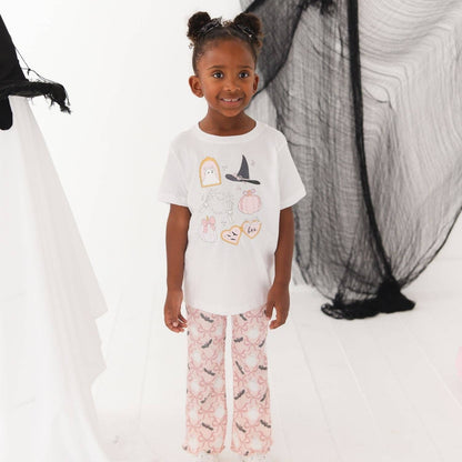 Bat And Ghost Trellis Flare Legging