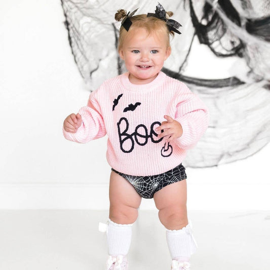 Baby Boo Bat Blush Knit Sweater
