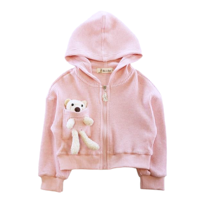 Pink Teddy Hoodie + Jogger Set