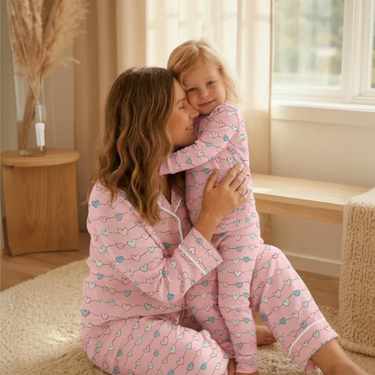 String of Hearts Bamboo Pajama Set
