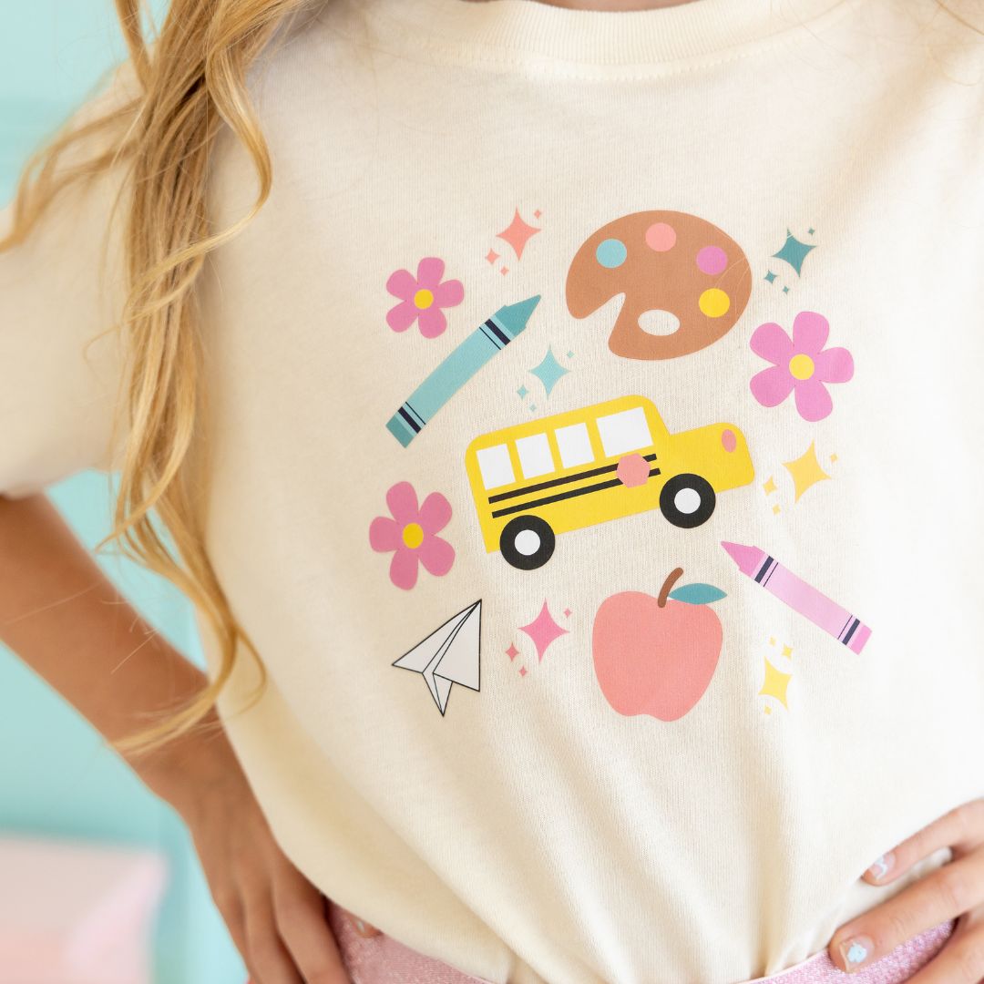 Back To School Doodle Short Sleeve T-Shirt