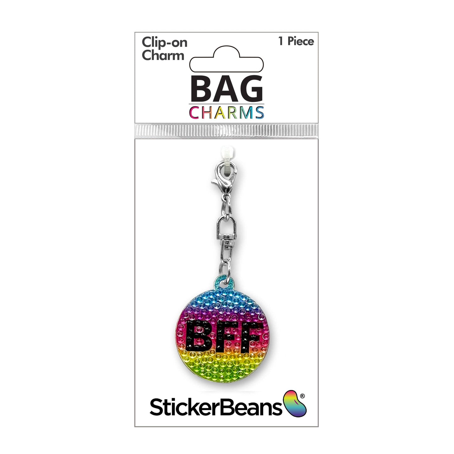 BFF Rhinestone Bag Charm