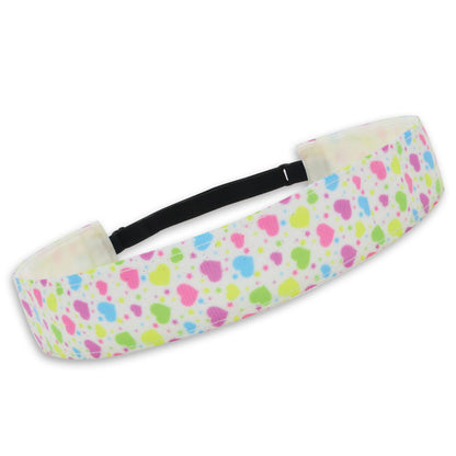 Adjustable No Slip Metallic Hearts Headband