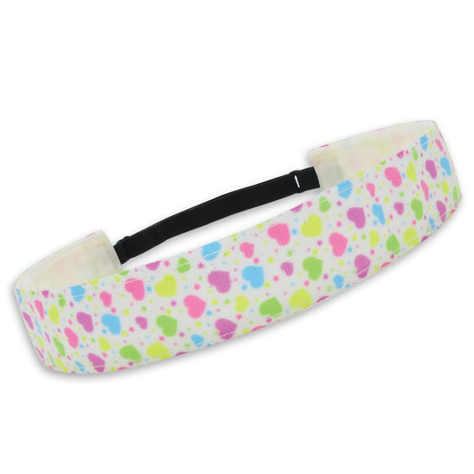 Adjustable No Slip Metallic Hearts Headband