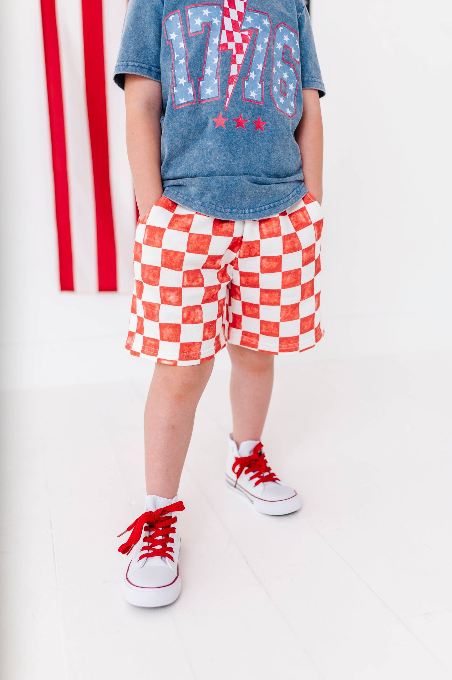 Red Check Shorts