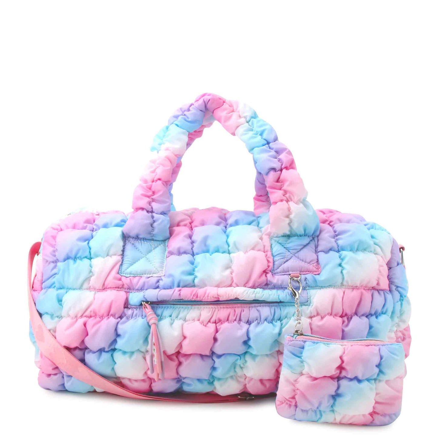 Icy Ombre Quilted Scrunchies Large Duffle Bag