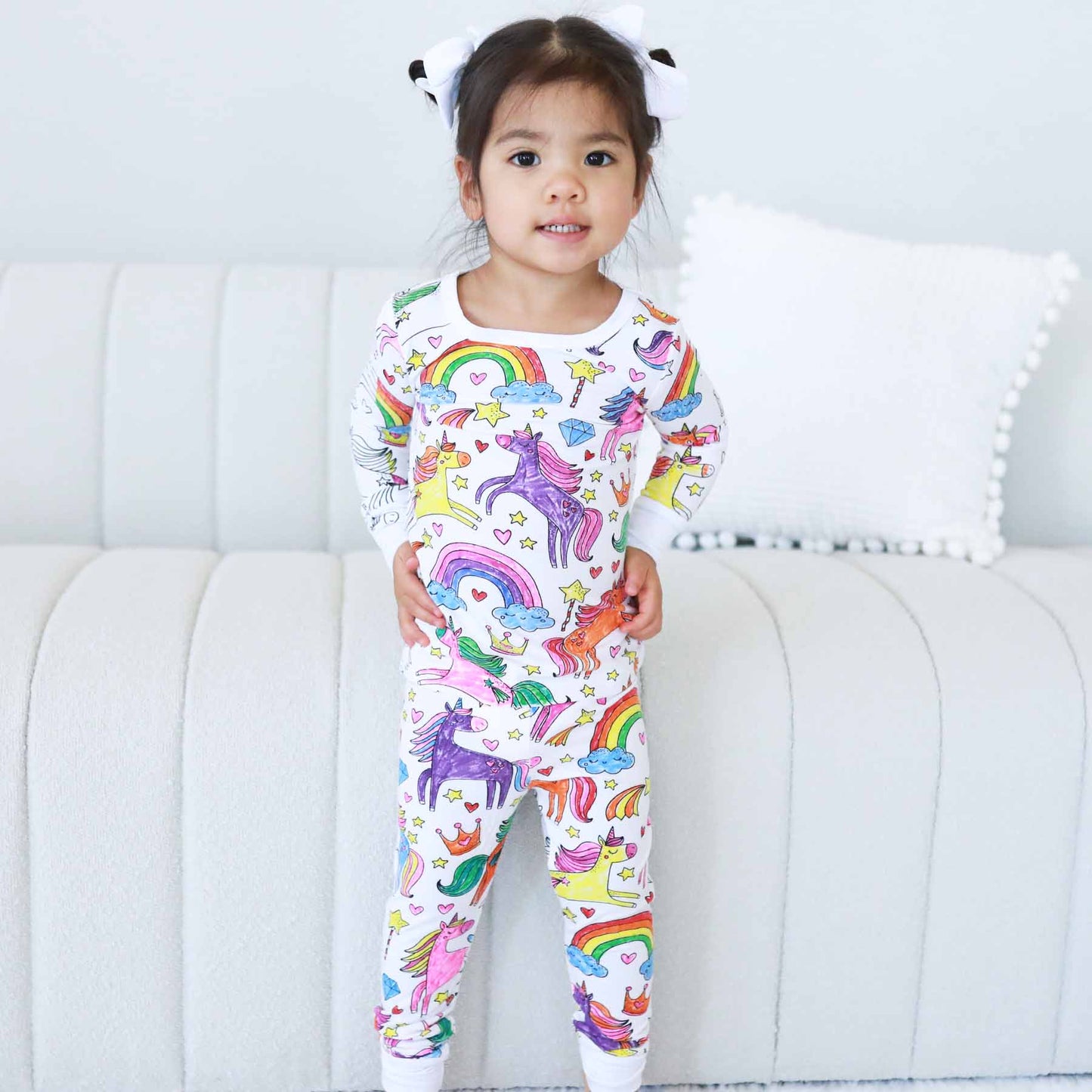Colorable Enchanted Unicorns Pajama Set