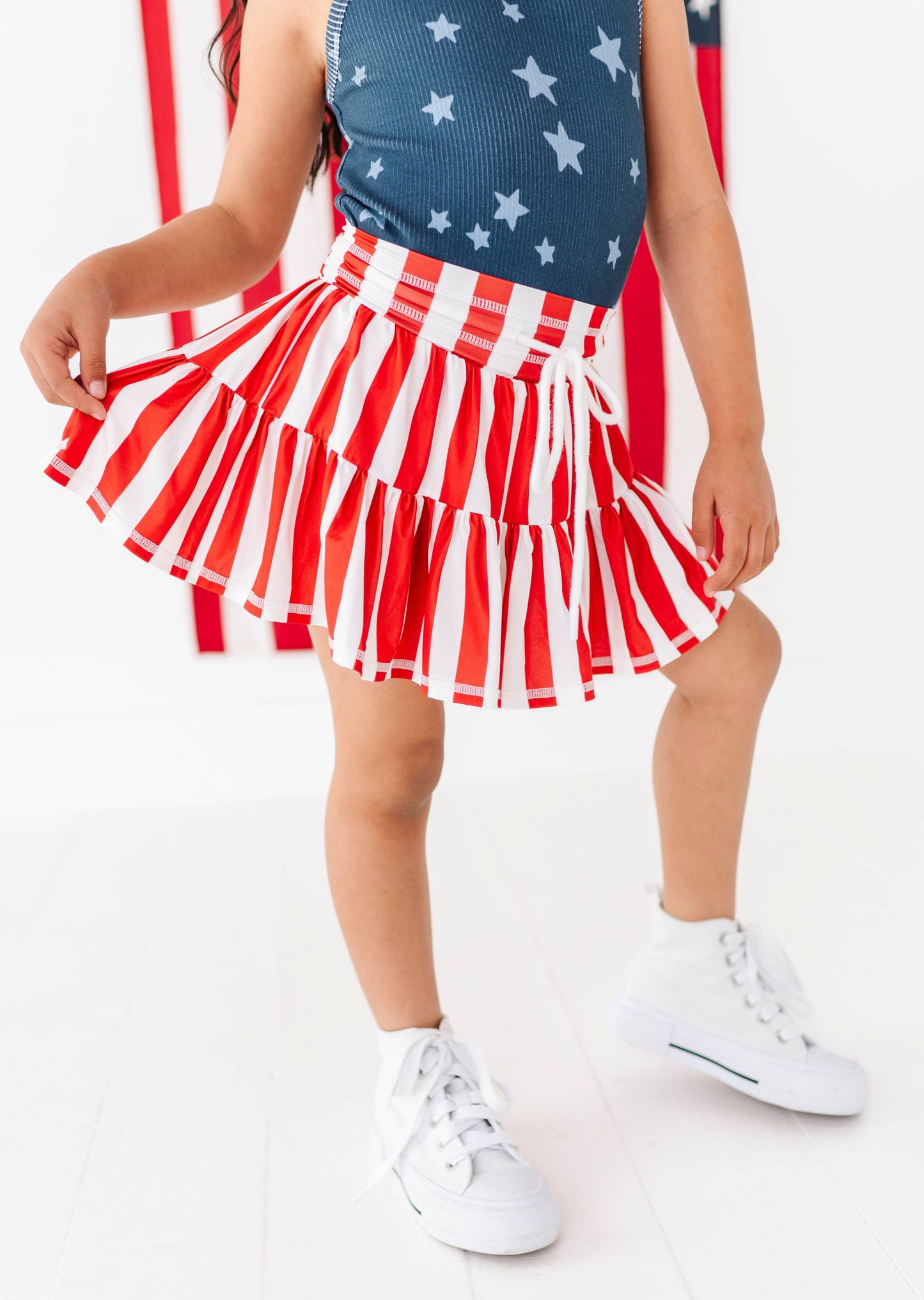Red Stripe Skort