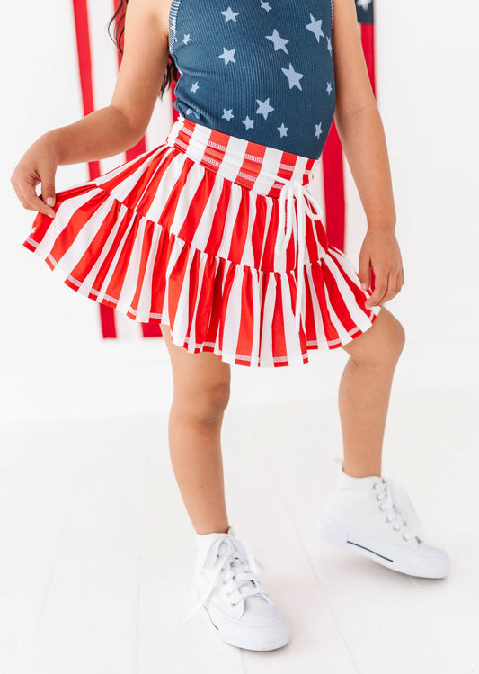 Red Stripe Skort
