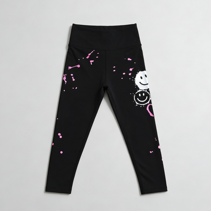 Gray Smiley Sweatshirt + Legging Set
