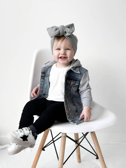 Grey Hooded Denim Jacket