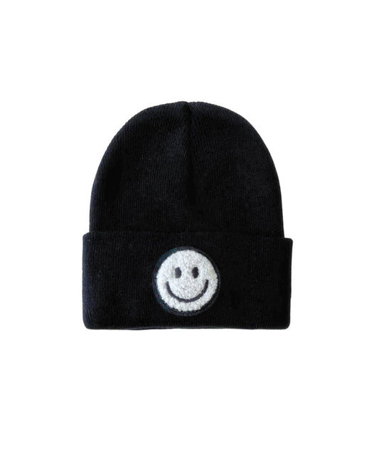 Smiley Beanie in Black