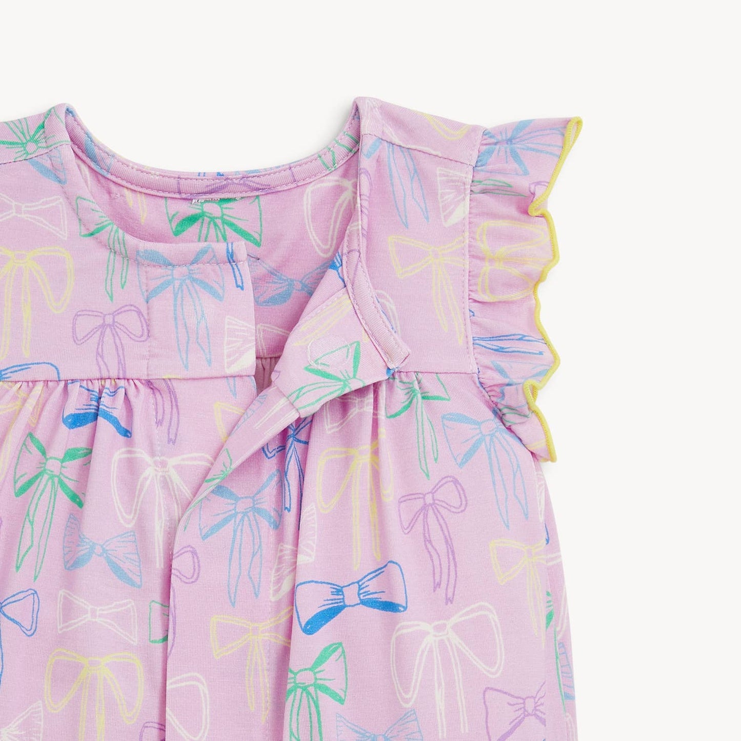 Take A Bow Magnetic Modal Flutter Sleeve Romper