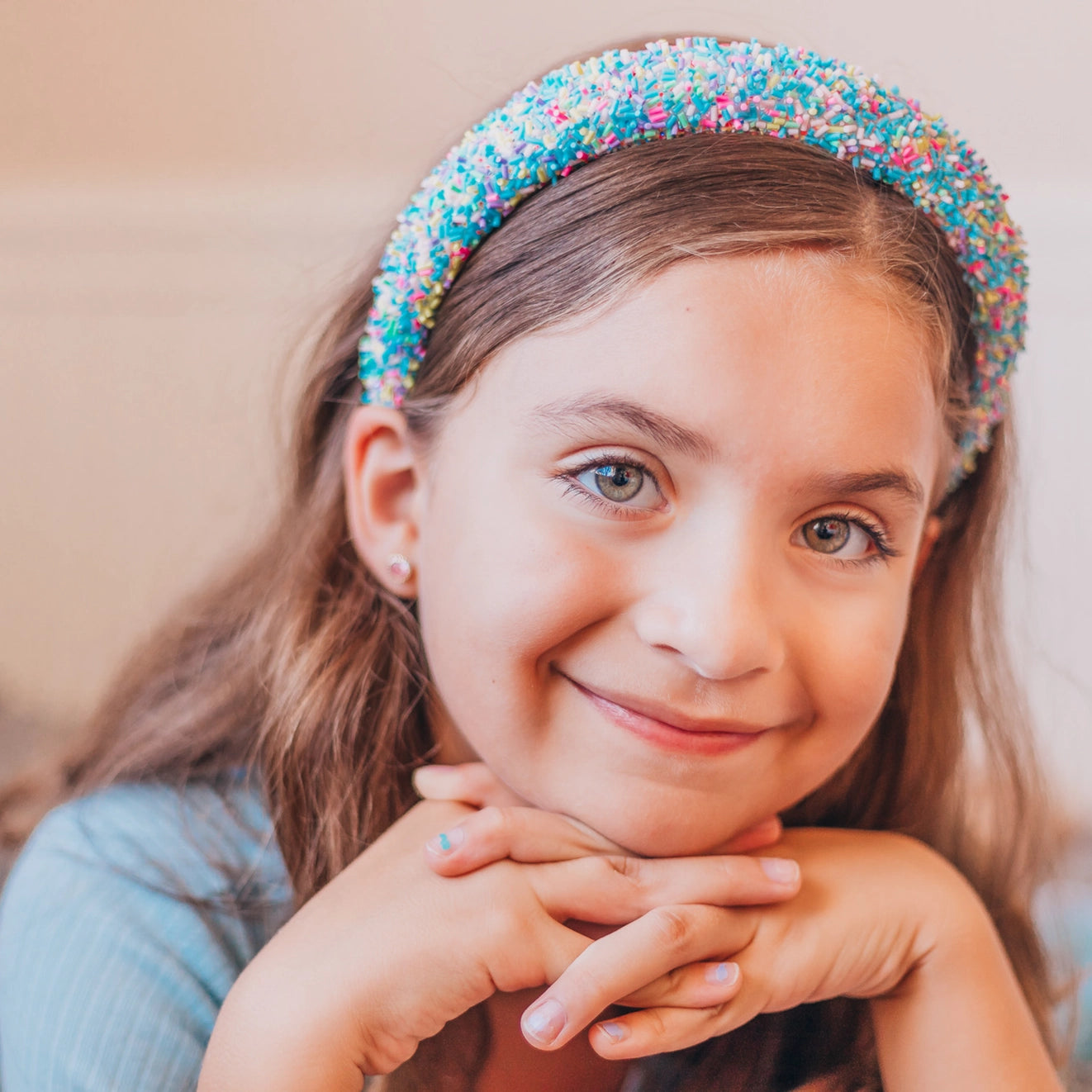 Light Blue Sprinkles Headband