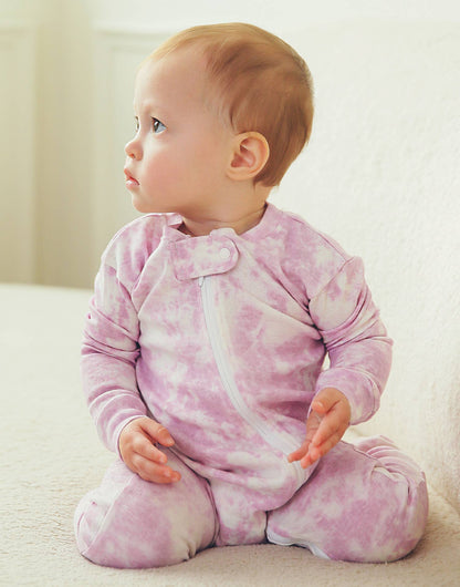 Prism Purple Cotton Zipper Footie