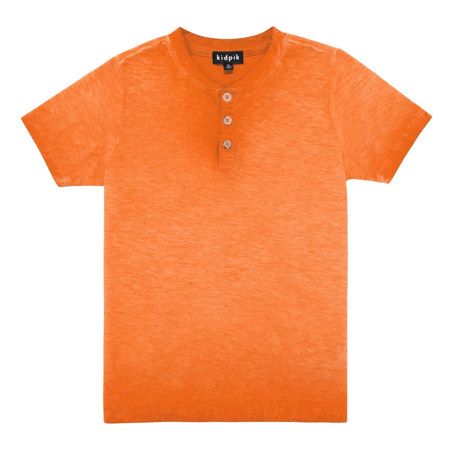 Orange Slub Henley