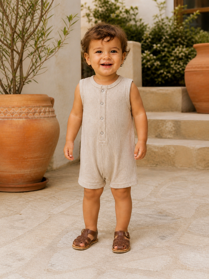 Tan Speckle Ribbed Shortie