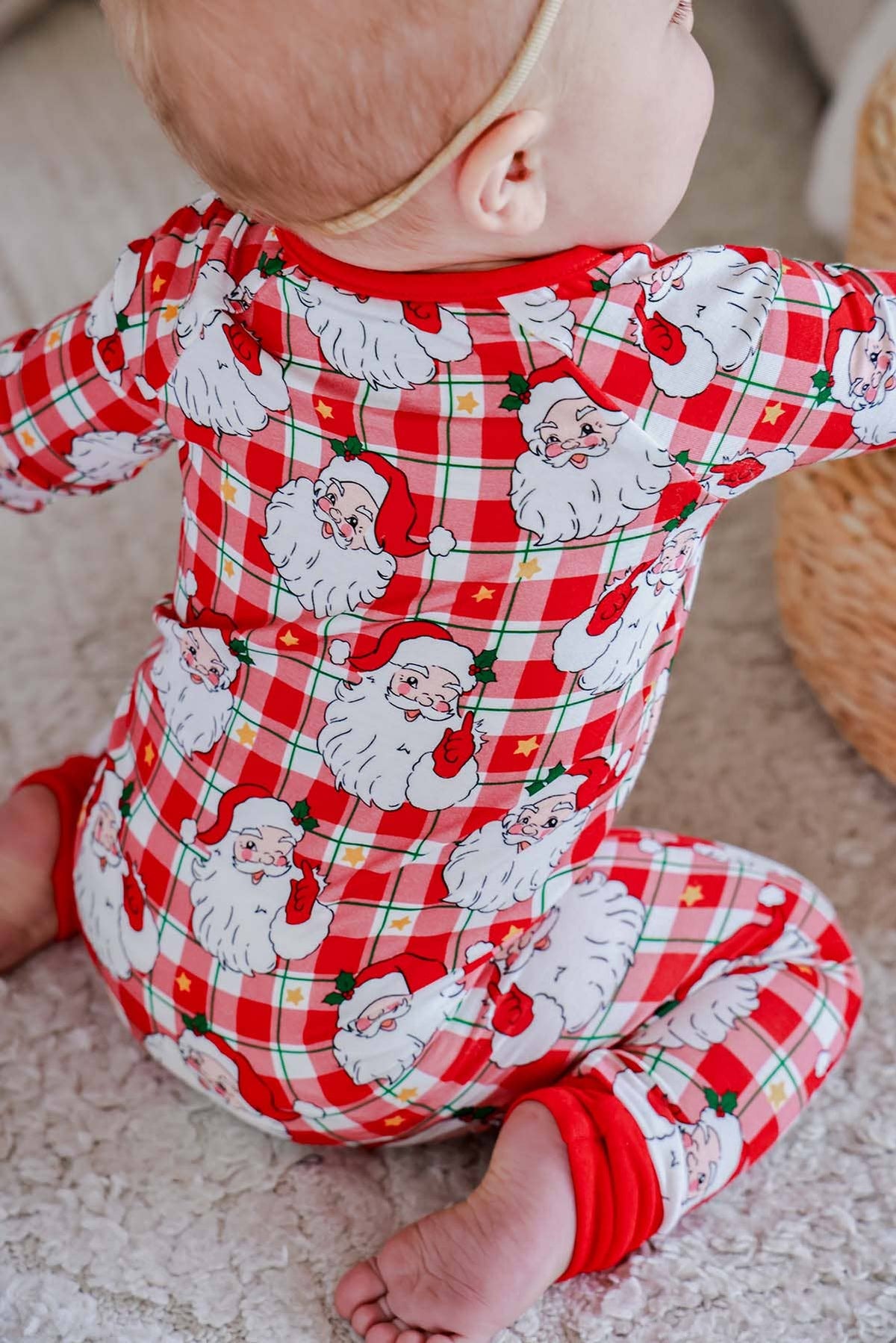 Cozy Claus Bamboo Convertible Zipper Romper