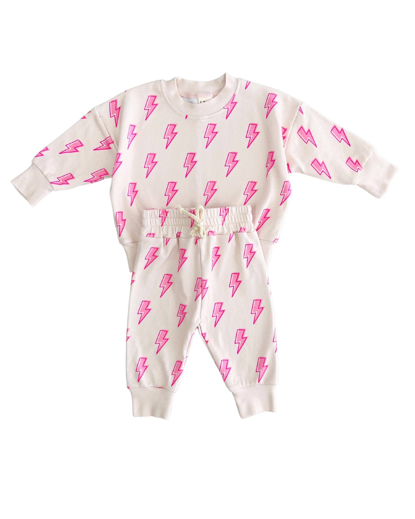 Pink Bolts Baby Jogger Set