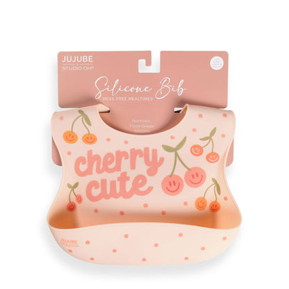 Cherry Cute Silicone Bib