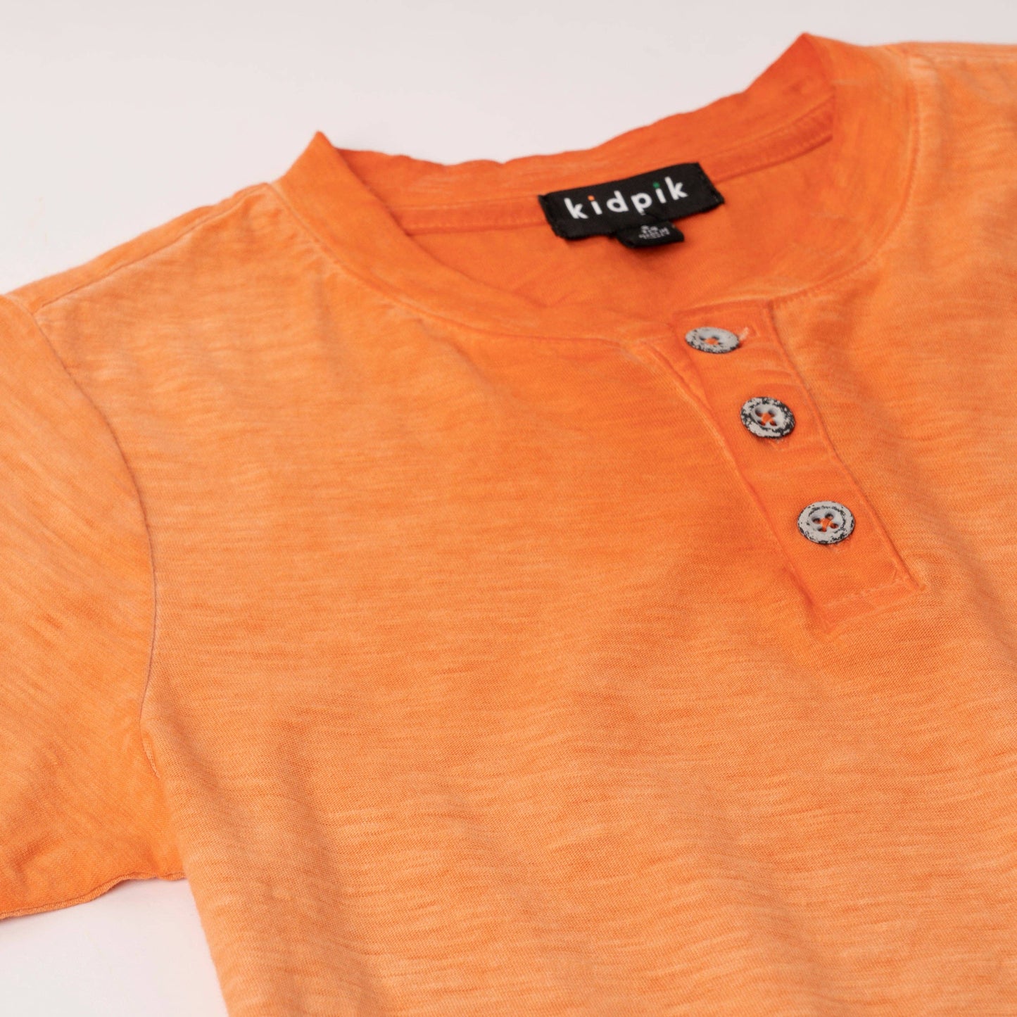 Orange Slub Henley