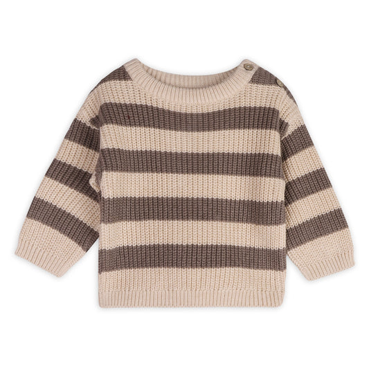 Stripe Chunky Sweater Knit Pullover