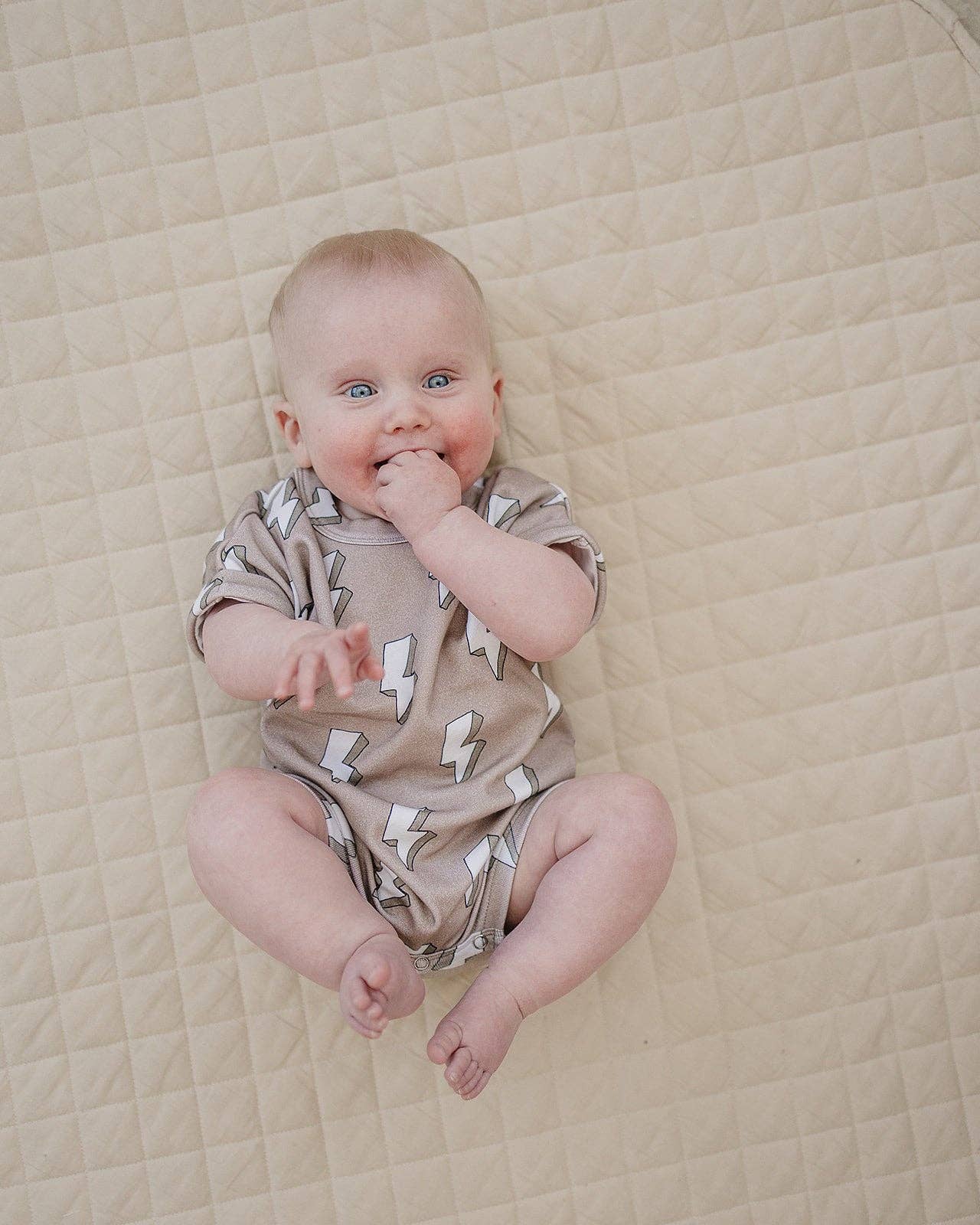 Electric Beige Shortie Romper