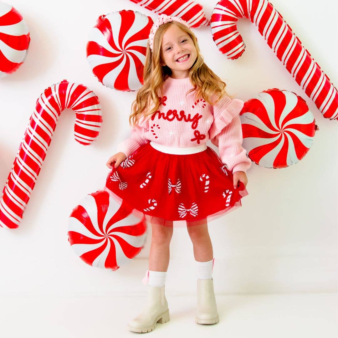 Candy Cane Coquette Sequin Tutu