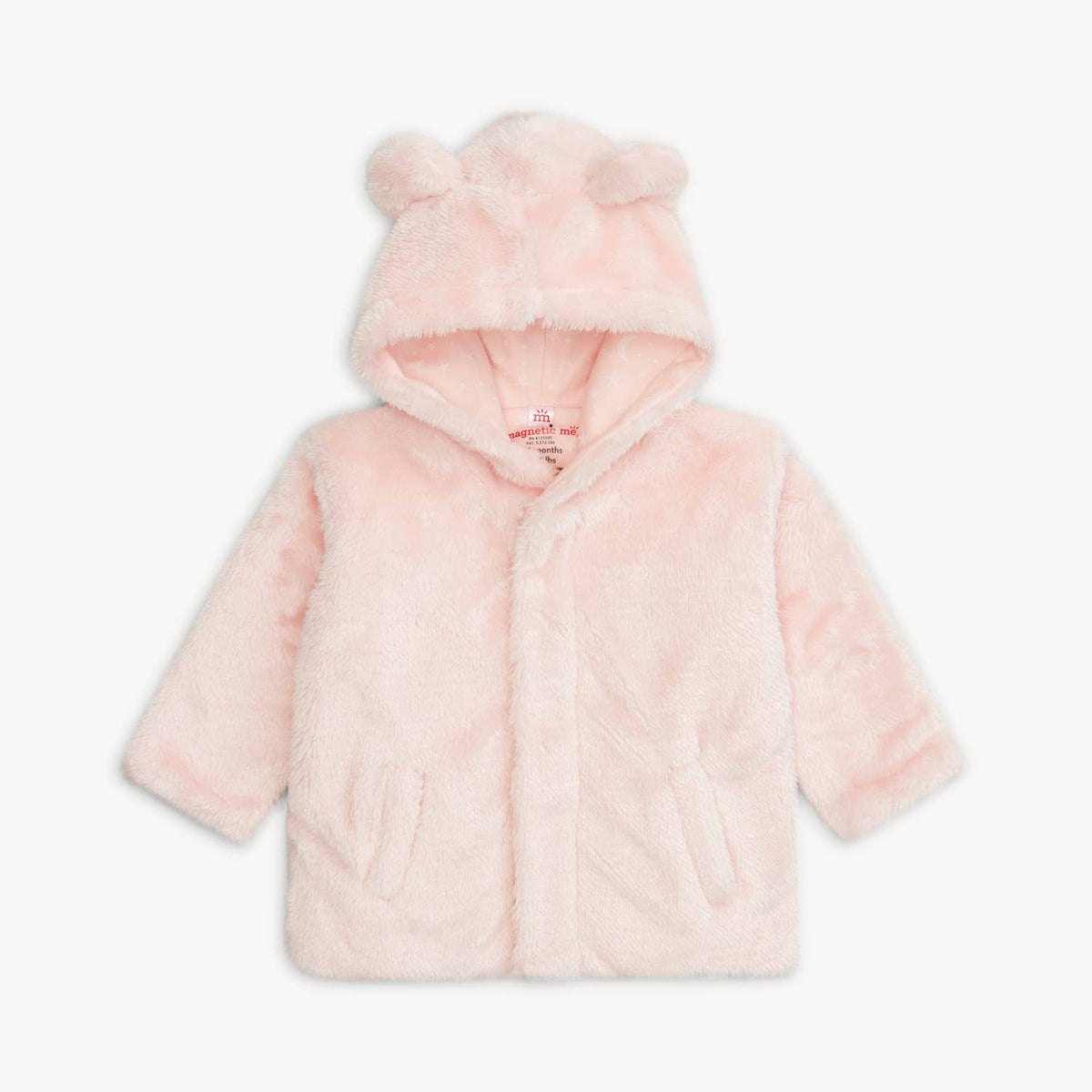 Pink Blossom Minky Magnetic Bear Jacket
