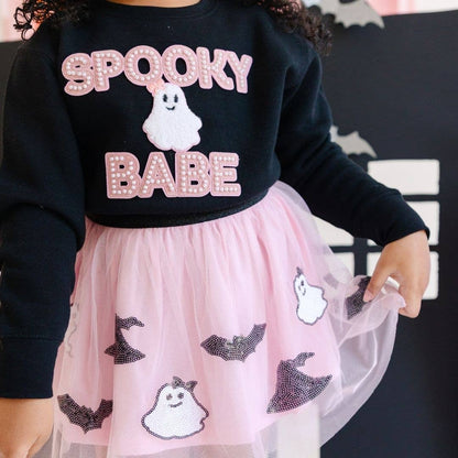 Spooky Babe Sequin Tutu Skirt