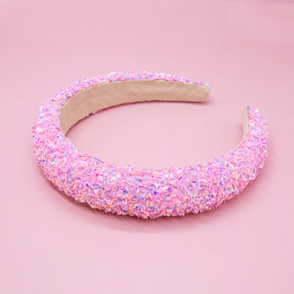 Chunky Sequin Pink Headband
