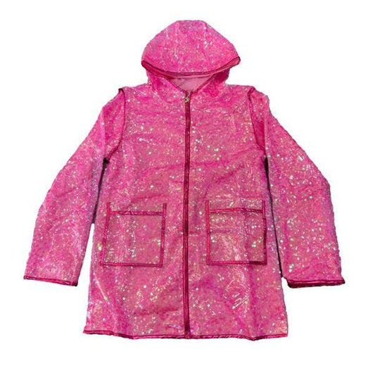 Hot Pink Sequin Raincoat