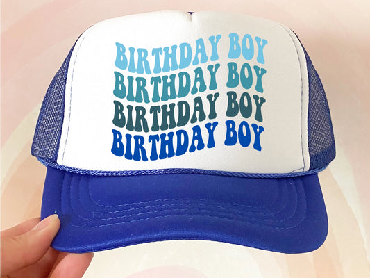 Wavy Birthday Boy Trucker Hat