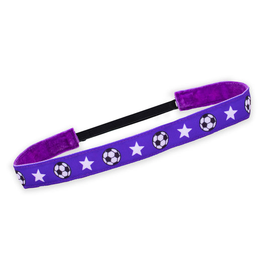 No Slip Soccer Headband in Purple