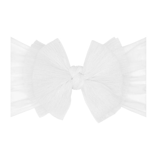 Tulle Fab Bow in Pleated White