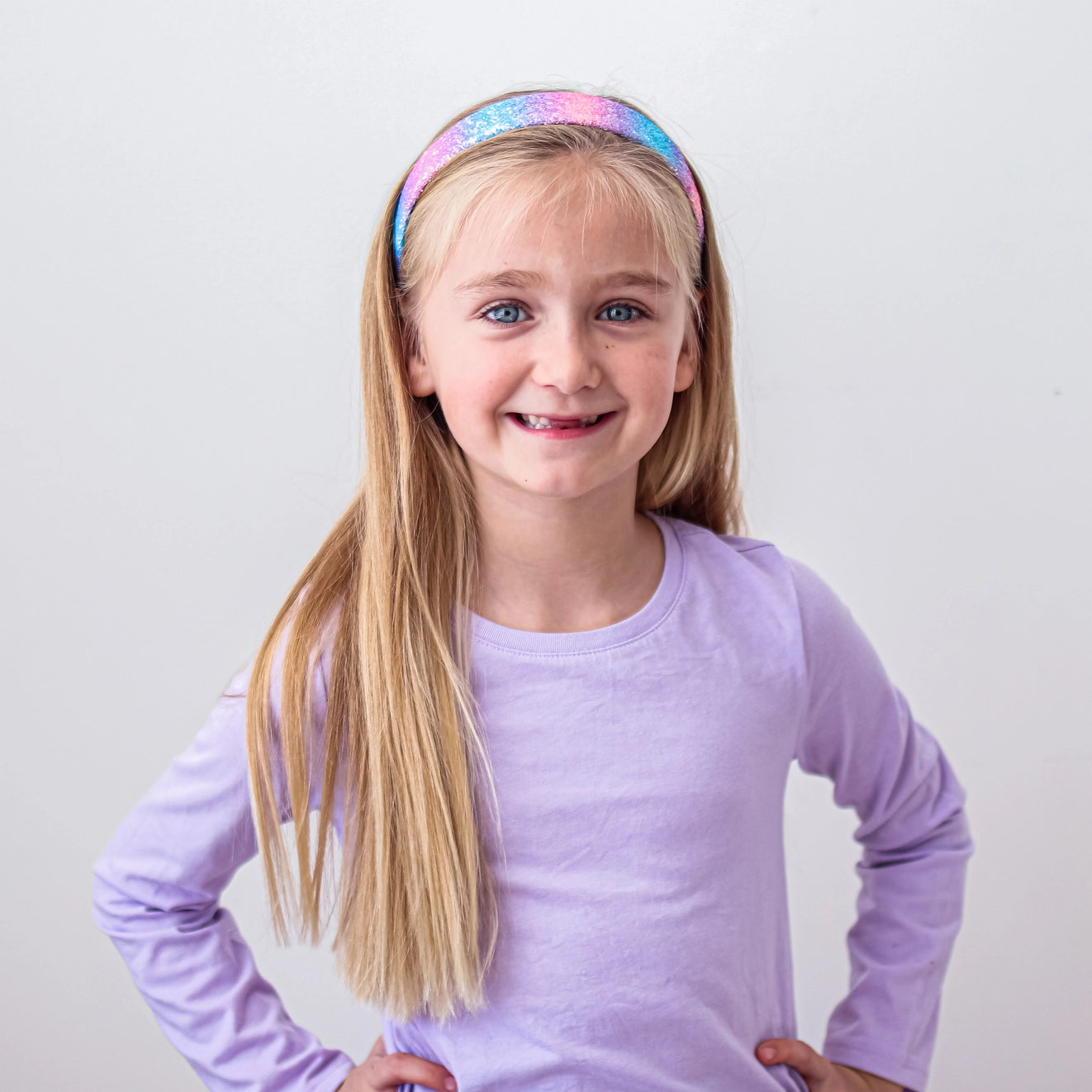 Multi Glitter Tapered Headband