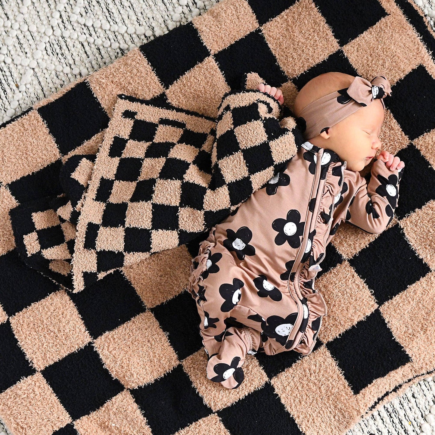 Coco Flowers Ruffle Bamboo Zip Romper