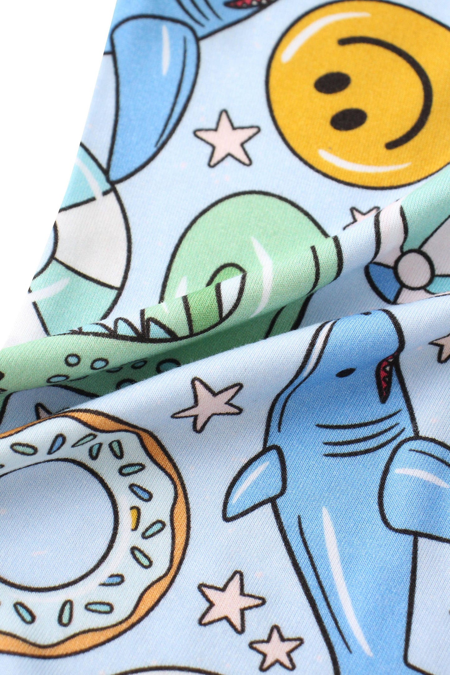 PoshTOT Ocean Fun Bamboo Convertible Zip Romper