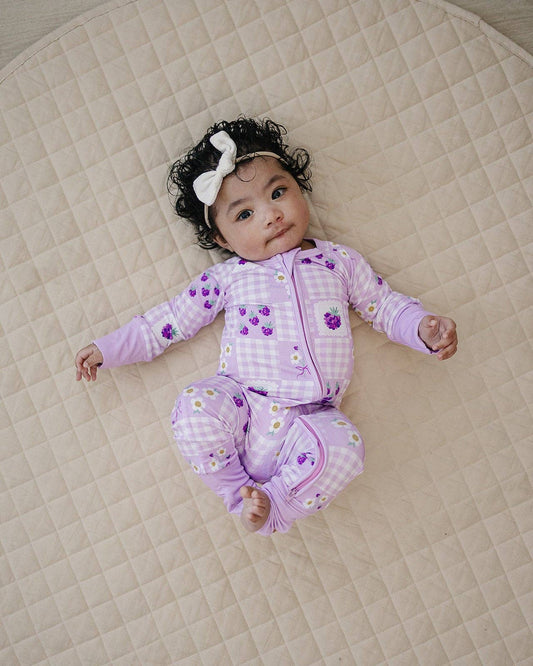 Raspberry Bamboo Zip Romper
