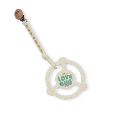 Love Bug Teether Ring with Detachable Clip