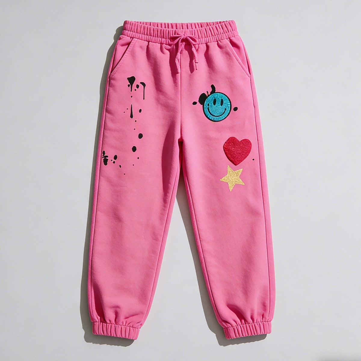 Hot Pink Patch Hoodie + Jogger Set