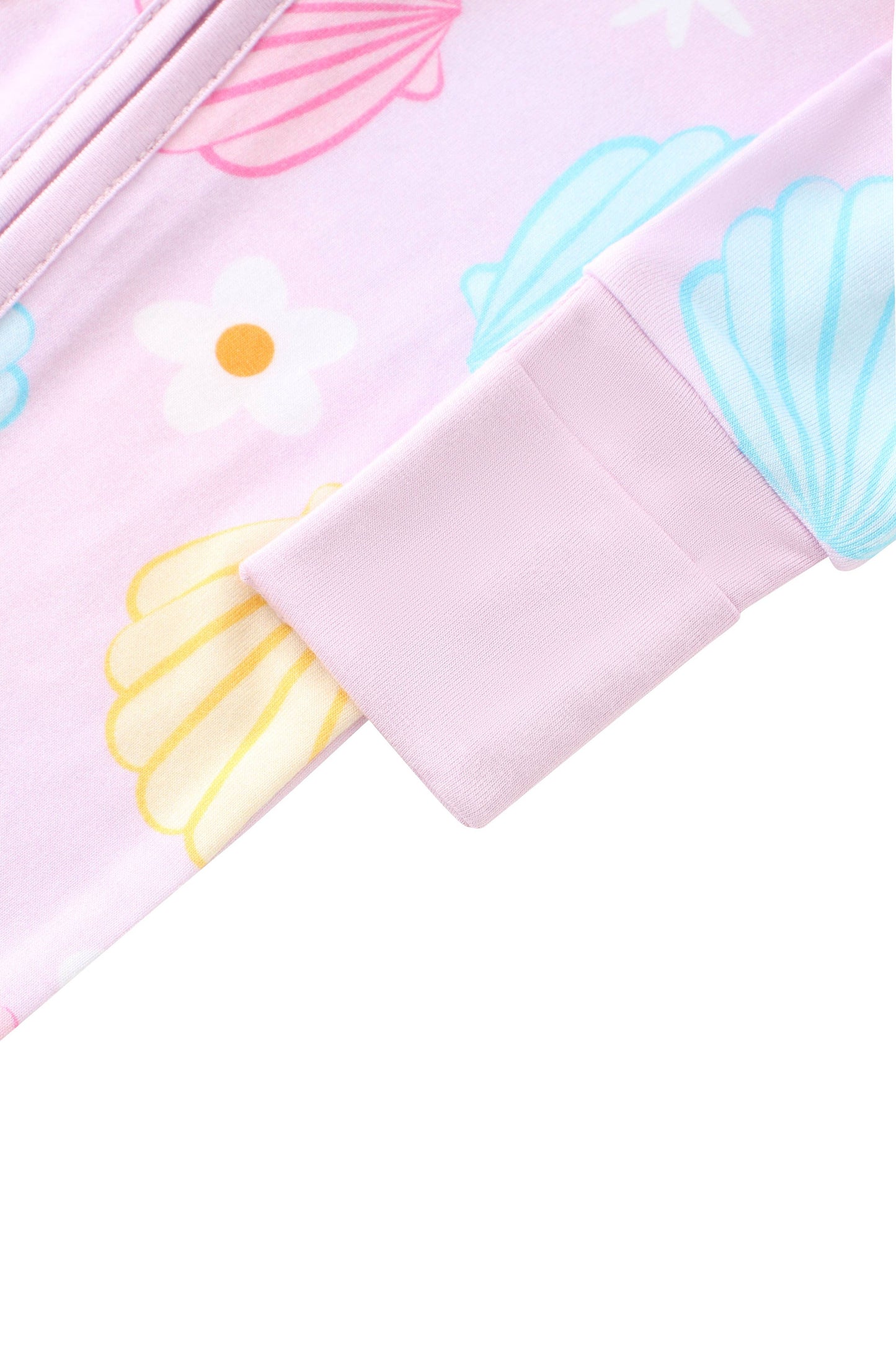 PoshTOT Seashells Bamboo Convertible Zip Romper