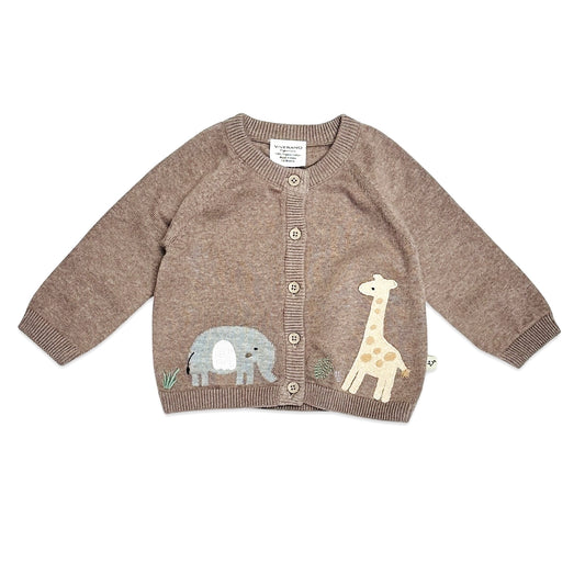 Giraffe Elephant Cardigan Sweater