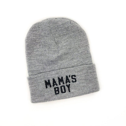 Mama's Boy Gray Beanie