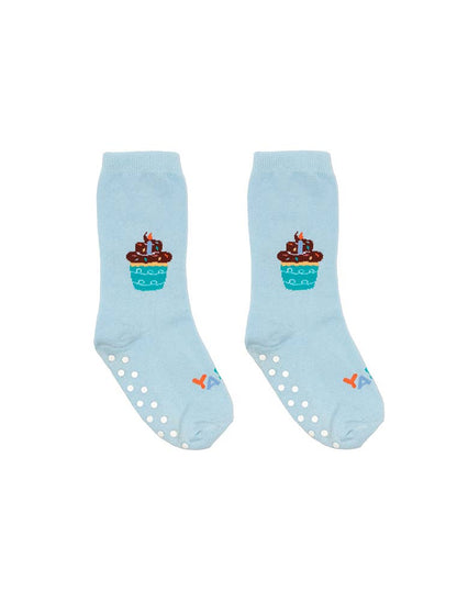 3D Birthday Cupcake Crew Socks