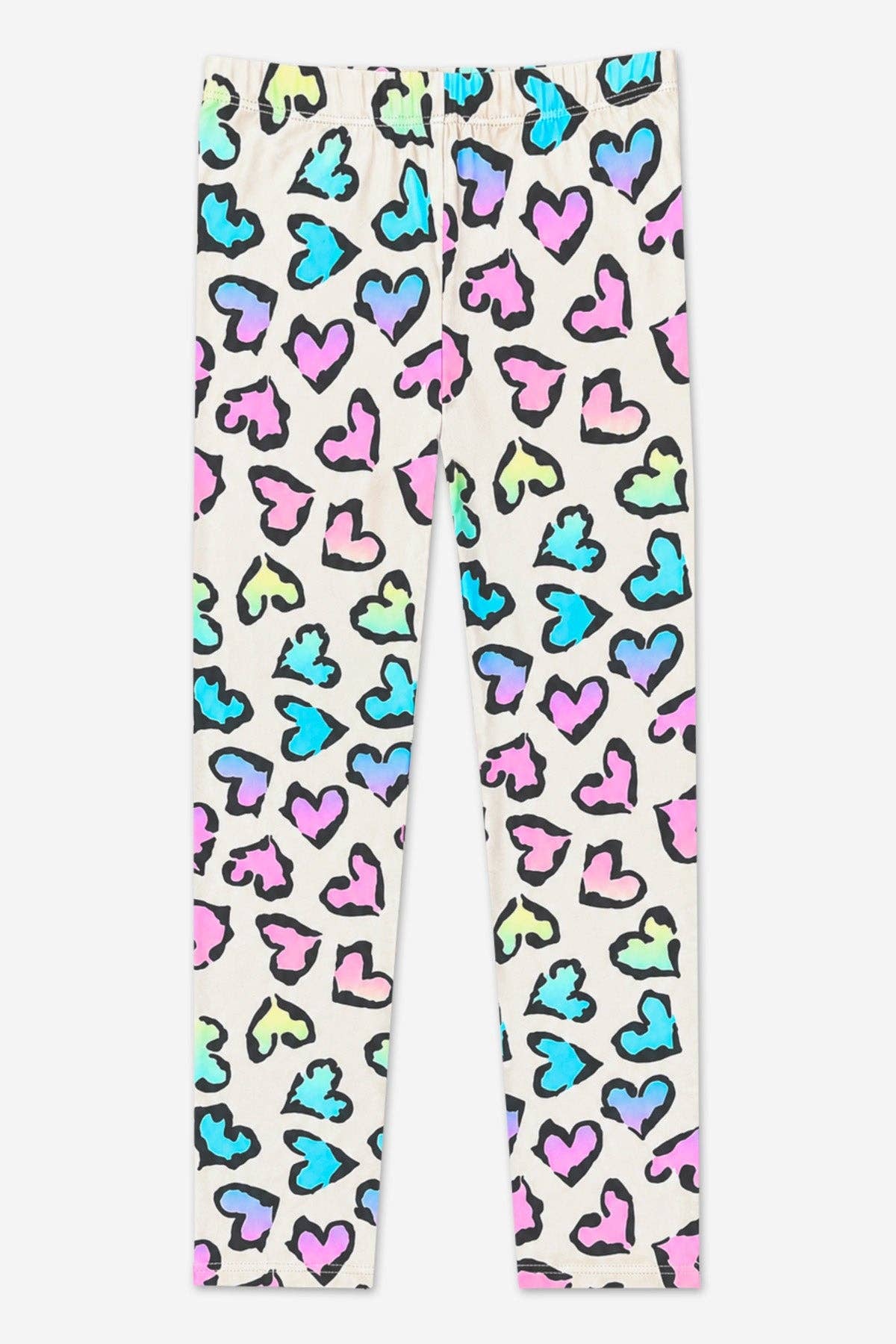 Rainbow Leopard Heart Simply Soft Long Legging