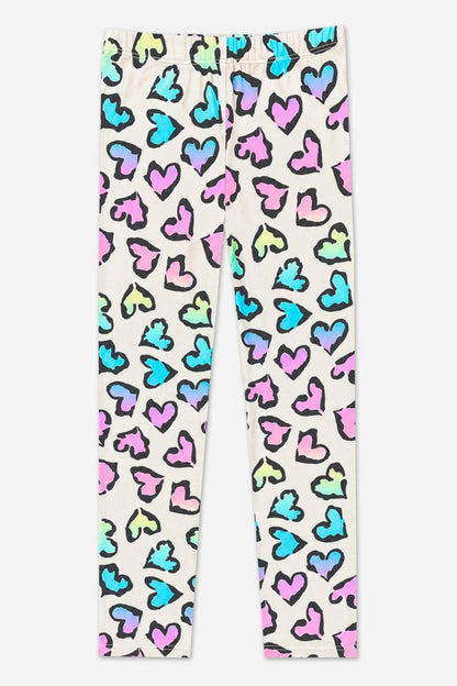 Rainbow Leopard Heart Simply Soft Long Legging